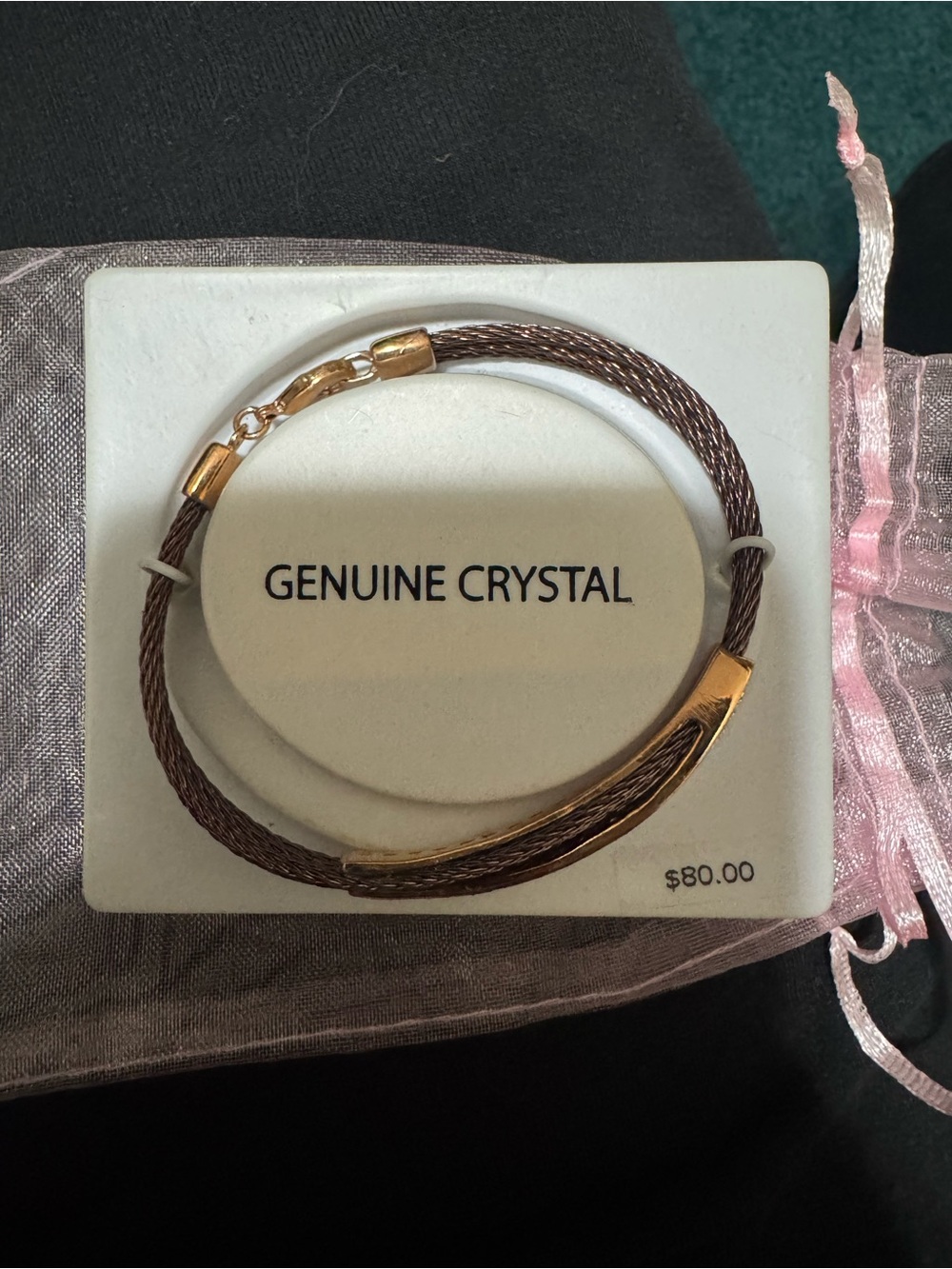 Brown with gold bracelet